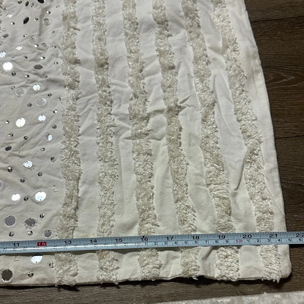 West Elm Elegant White Textured Pillow Covers